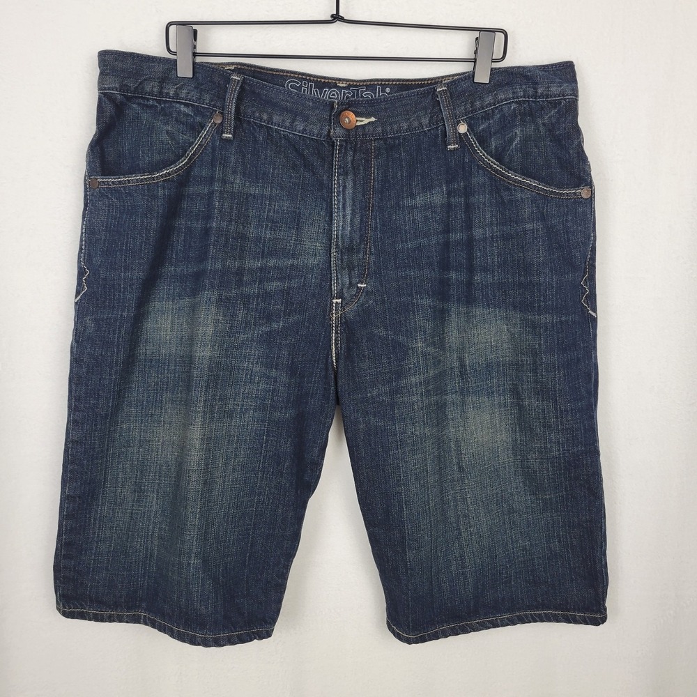 Levi's SilverTab Denim Shorts Mens‎ 40 Baggy Jorts Y2K 90s Streetwear Blue Wash